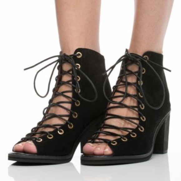 Jeffrey Campbell Shoes - Jeffrey Campbell Cors Black Lace-Up Ankle Boot